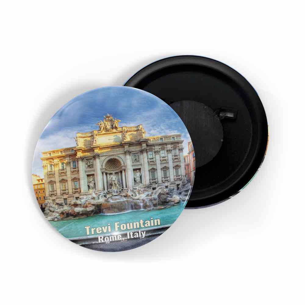 dhcrafts Fridge Magnet Multicolor Famous Tourist Place Trevi Fountain Rome, Italy Glossy Finish Design Pack of 1